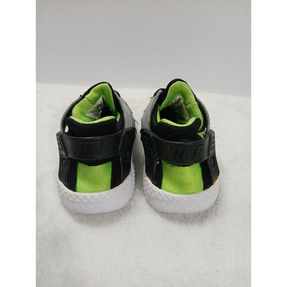 Nike Air Huarache Run Wolf Gray/Volt Green 704949-015 Toddler Size 7C - Picture 7 of 9